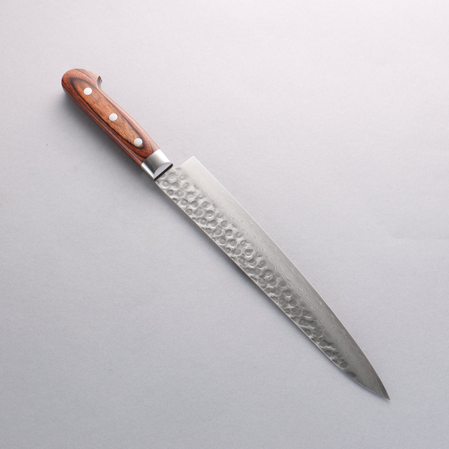 清助 VG10 17層 ダマスカス 筋引包丁 240mm マホガニー柄 - 清助刃物