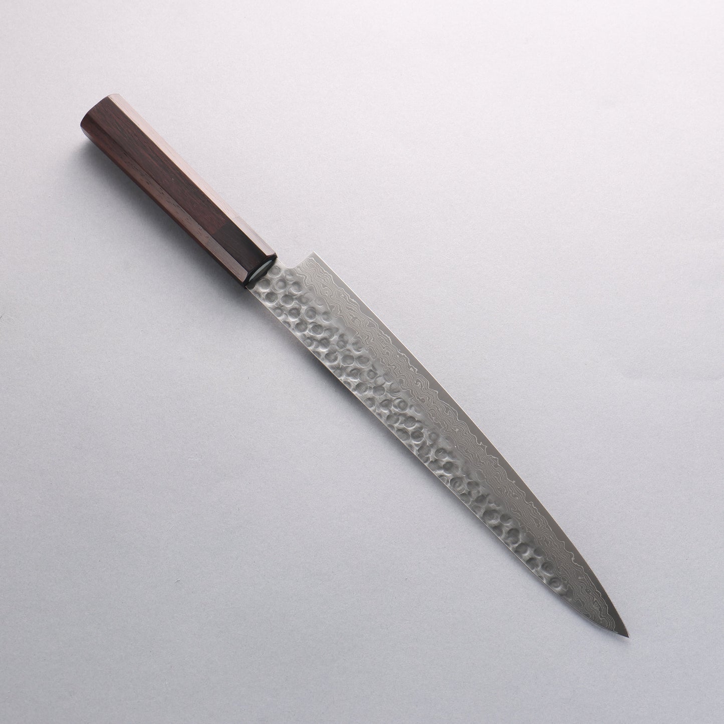 清助 AUS10 45層ダマスカス 筋引包丁 240mm 紫檀柄 - 清助刃物