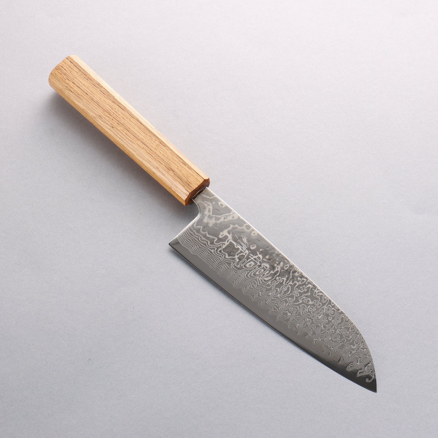 清助 SLD鋼 49層ダマスカス 三徳包丁 165mm 樫柄 - 清助刃物