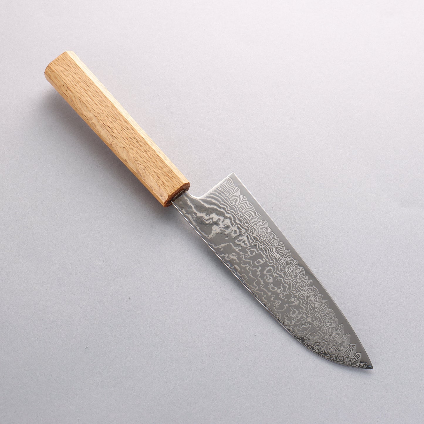 清助 SLD鋼 49層ダマスカス 三徳包丁 165mm 樫柄 - 清助刃物