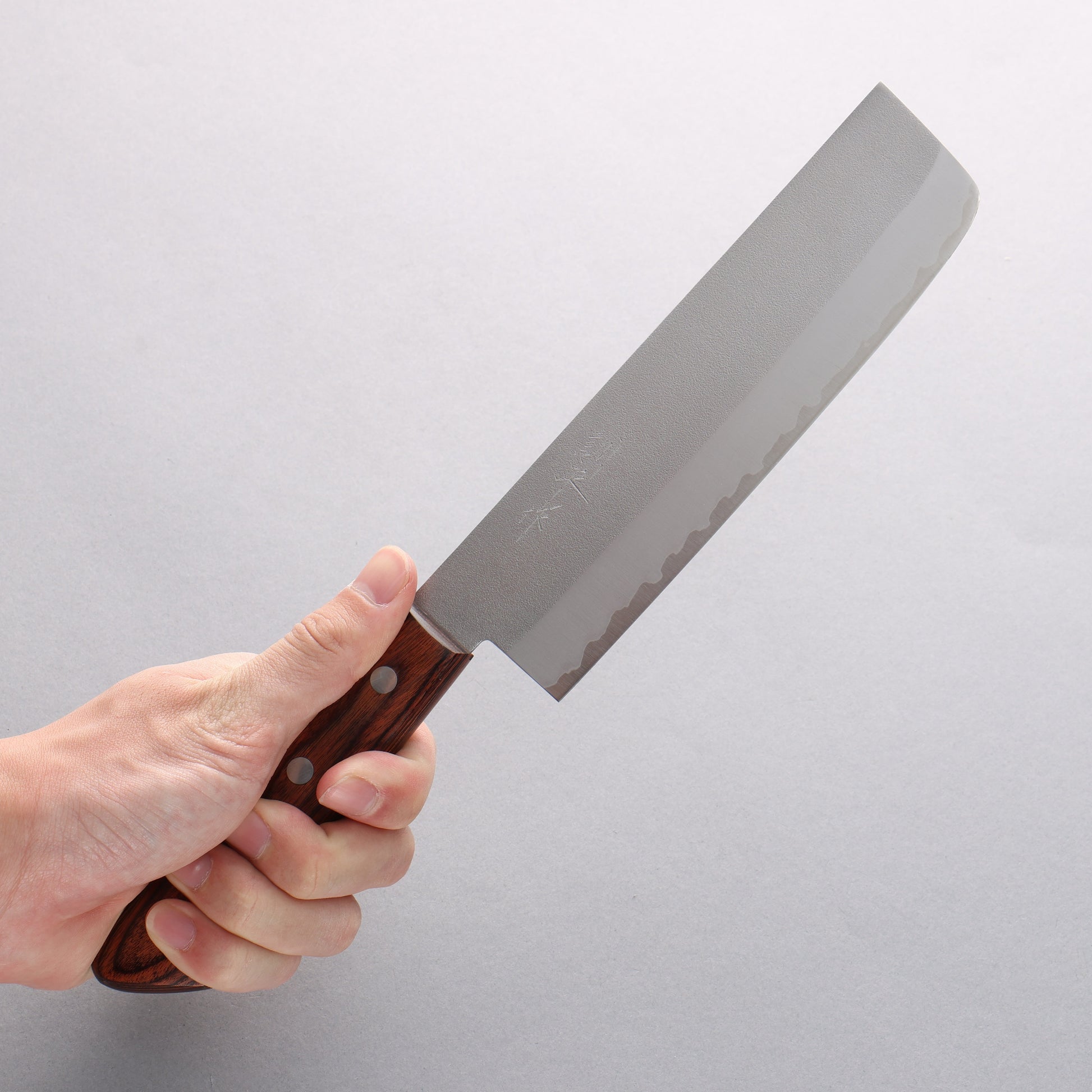 訓平 V金1号 梨地 薄刃包丁 165mm マホガニー柄 - 清助刃物