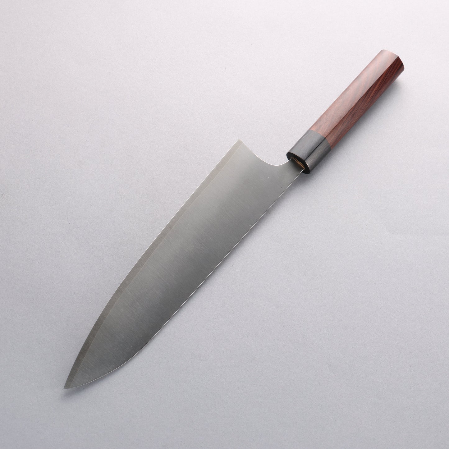 尾形 峻吾 SG2 磨き仕上げ 牛刀包丁 240mm 紫檀柄 - 清助刃物