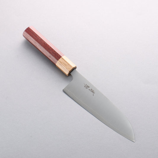 清助 ステンレス 440C 三徳包丁 165mm パープルハート (口輪:樫)柄 - 清助刃物