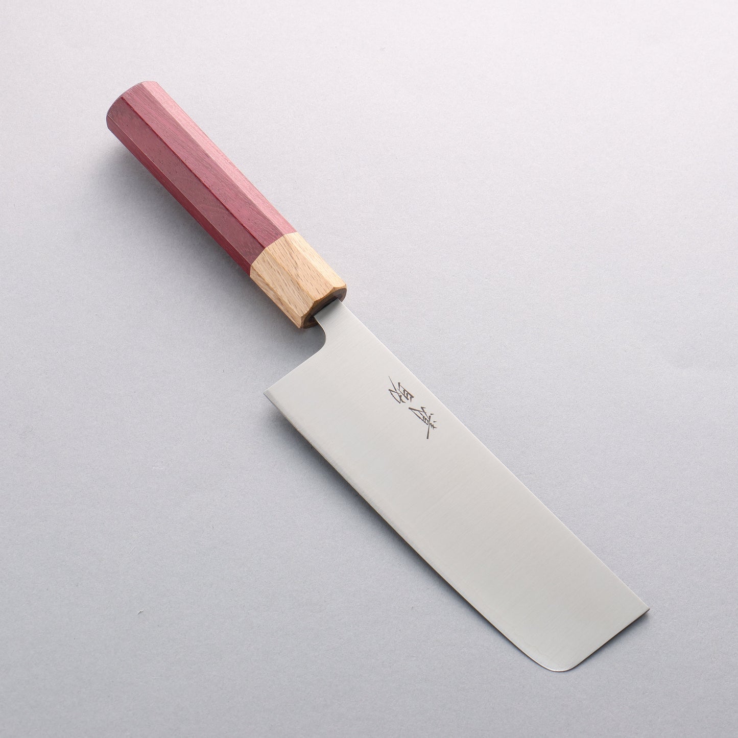 清助 ステンレス 440C 菜切包丁 165mm パープルハート (口輪:樫)柄 - 清助刃物