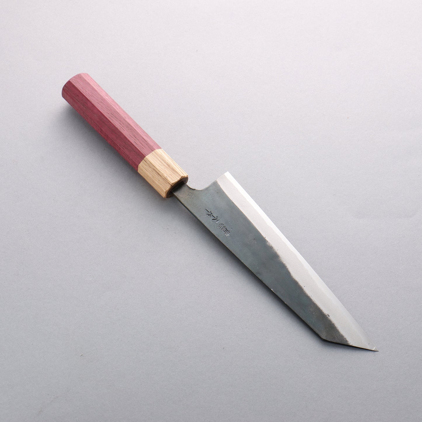 清助 青スーパー鋼 黒仕上げ 文化包丁 180mm パープルハート (口輪:樫)柄 - 清助刃物