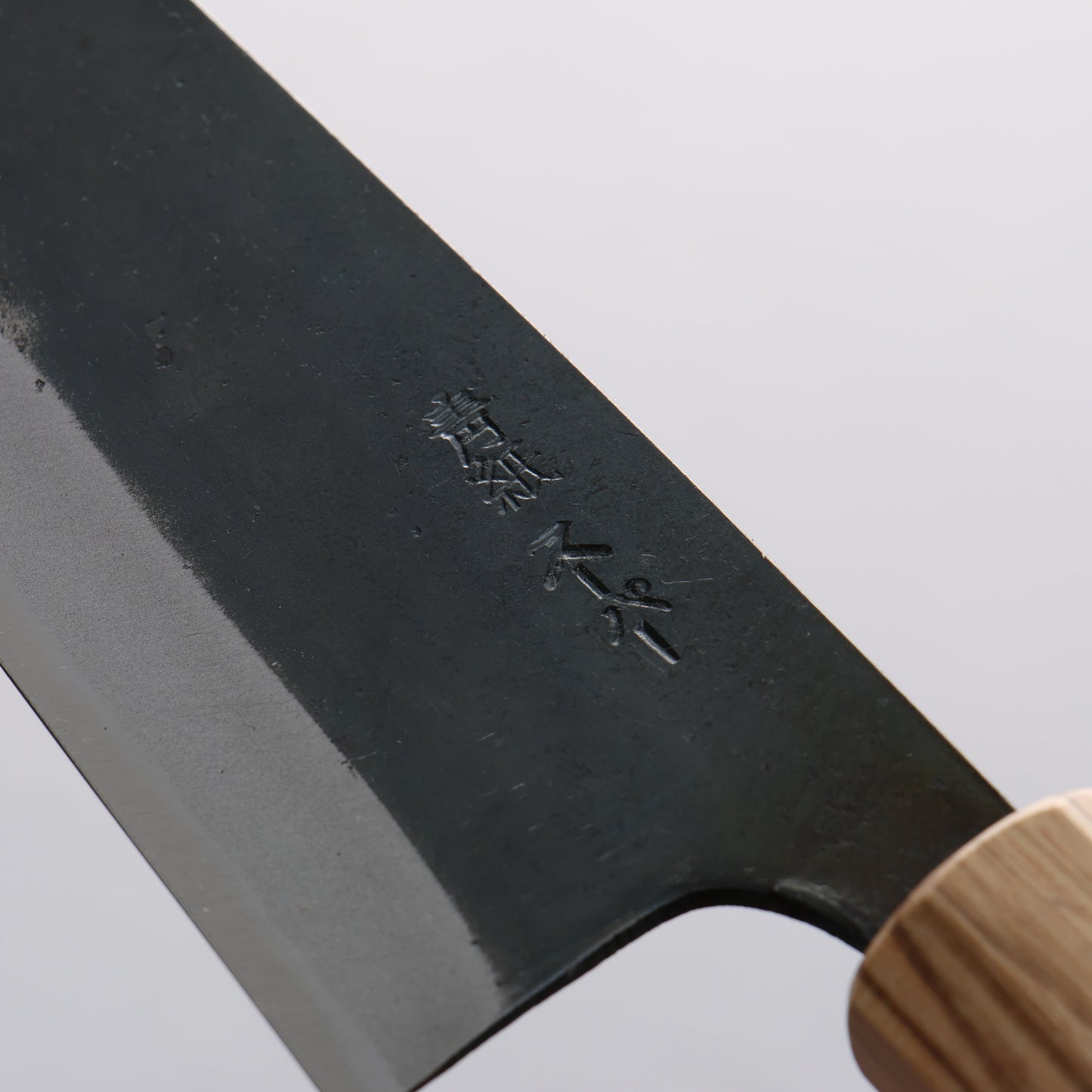 清助 青スーパー鋼 黒仕上げ 文化包丁 180mm パープルハート (口輪:樫)柄 - 清助刃物