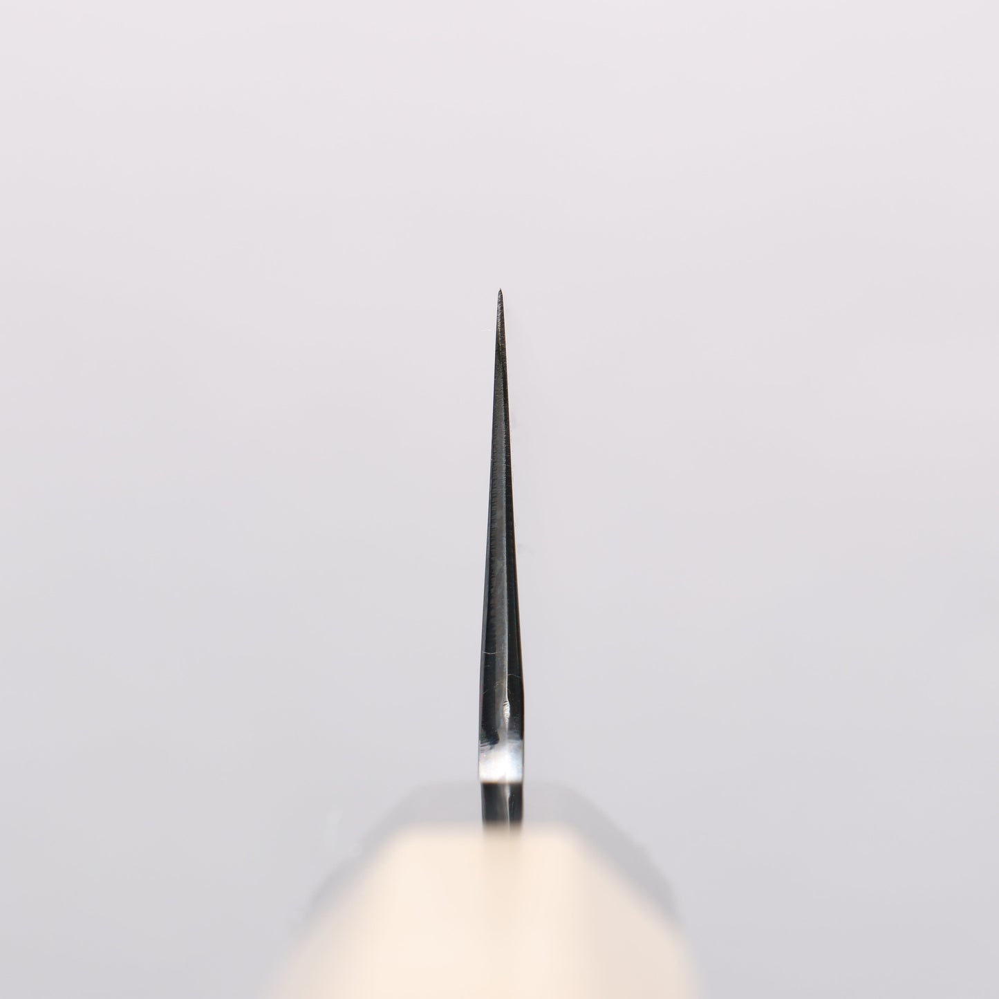 重陽 白鋼 鏡面仕上げ 切付三徳包丁 180mm 朴柄 - 清助刃物
