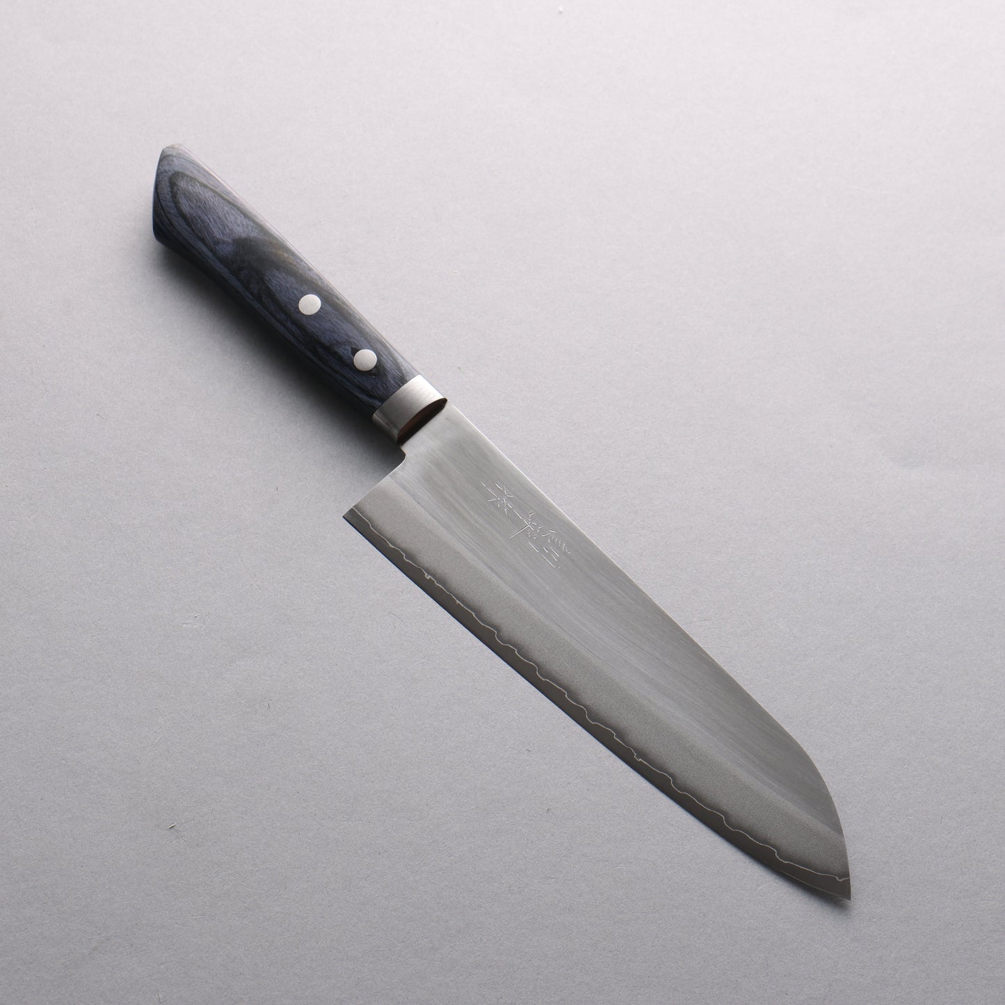 訓平 V金1号 磨き仕上げ 牛刀包丁 180mm 合板 (紺色)柄 - 清助刃物