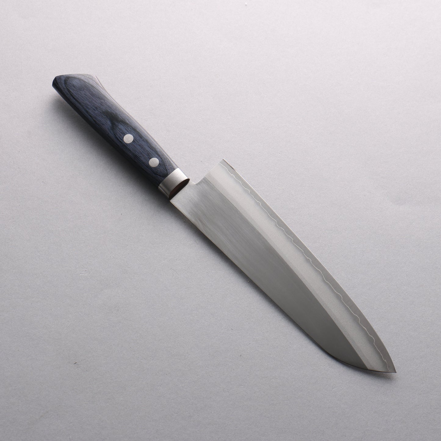 訓平 V金1号 磨き仕上げ 牛刀包丁 180mm 合板 (紺色)柄 - 清助刃物