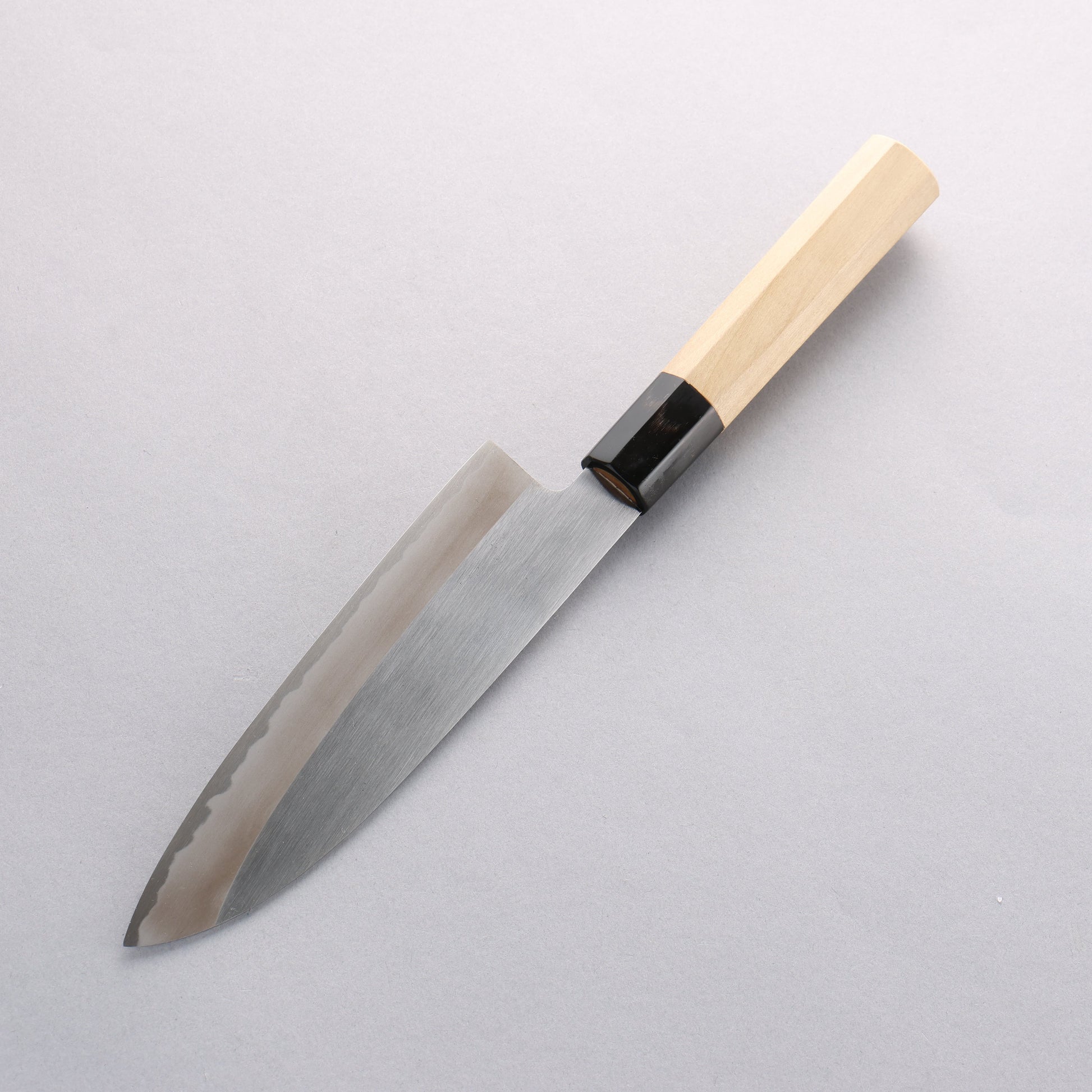 源 昭忠 青ニ鋼 霞研 三徳包丁 180mm 朴柄 - 清助刃物