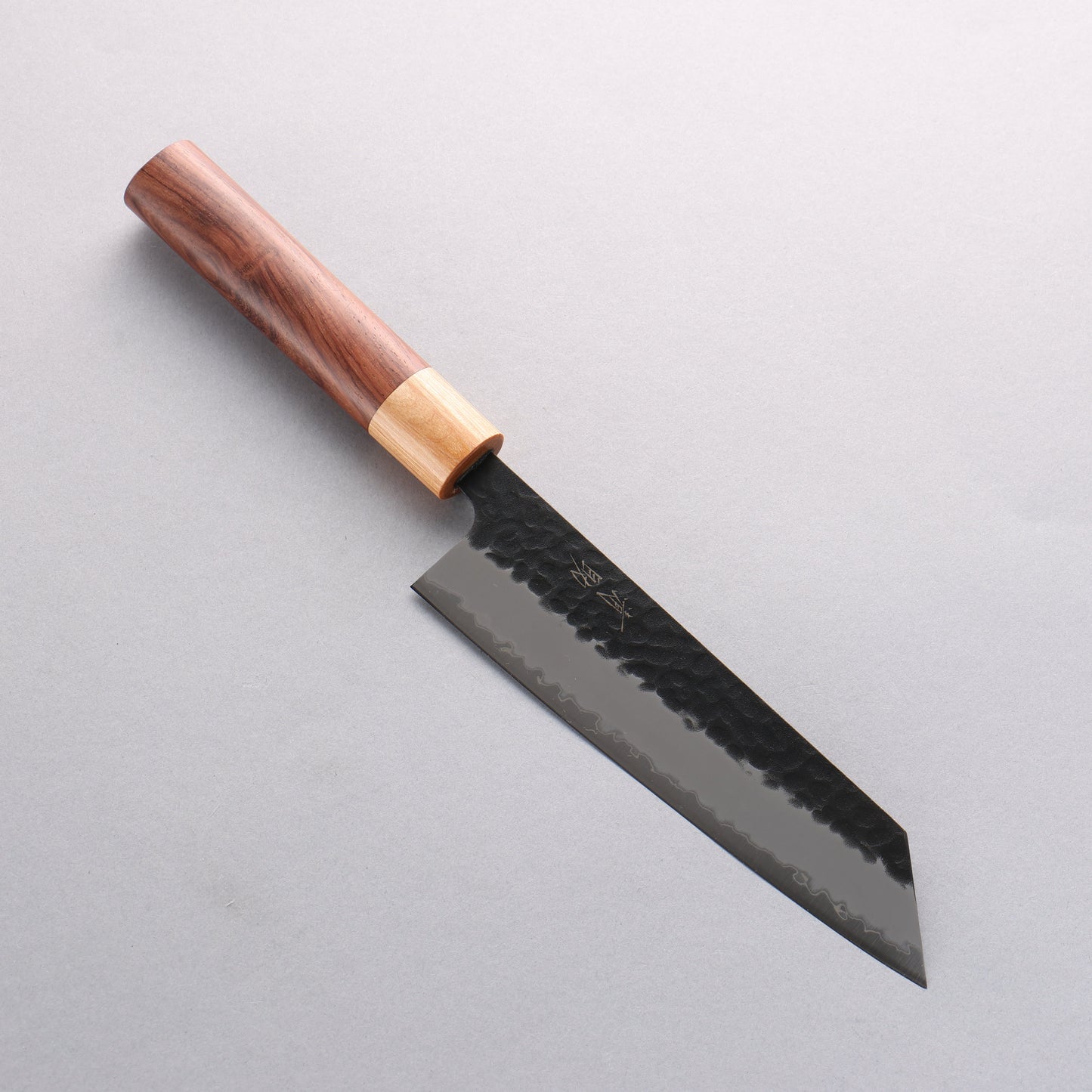 清助 青スーパー鋼 鎚目 文化包丁 170mm 紫檀 (口輪:白合板)柄 - 清助刃物