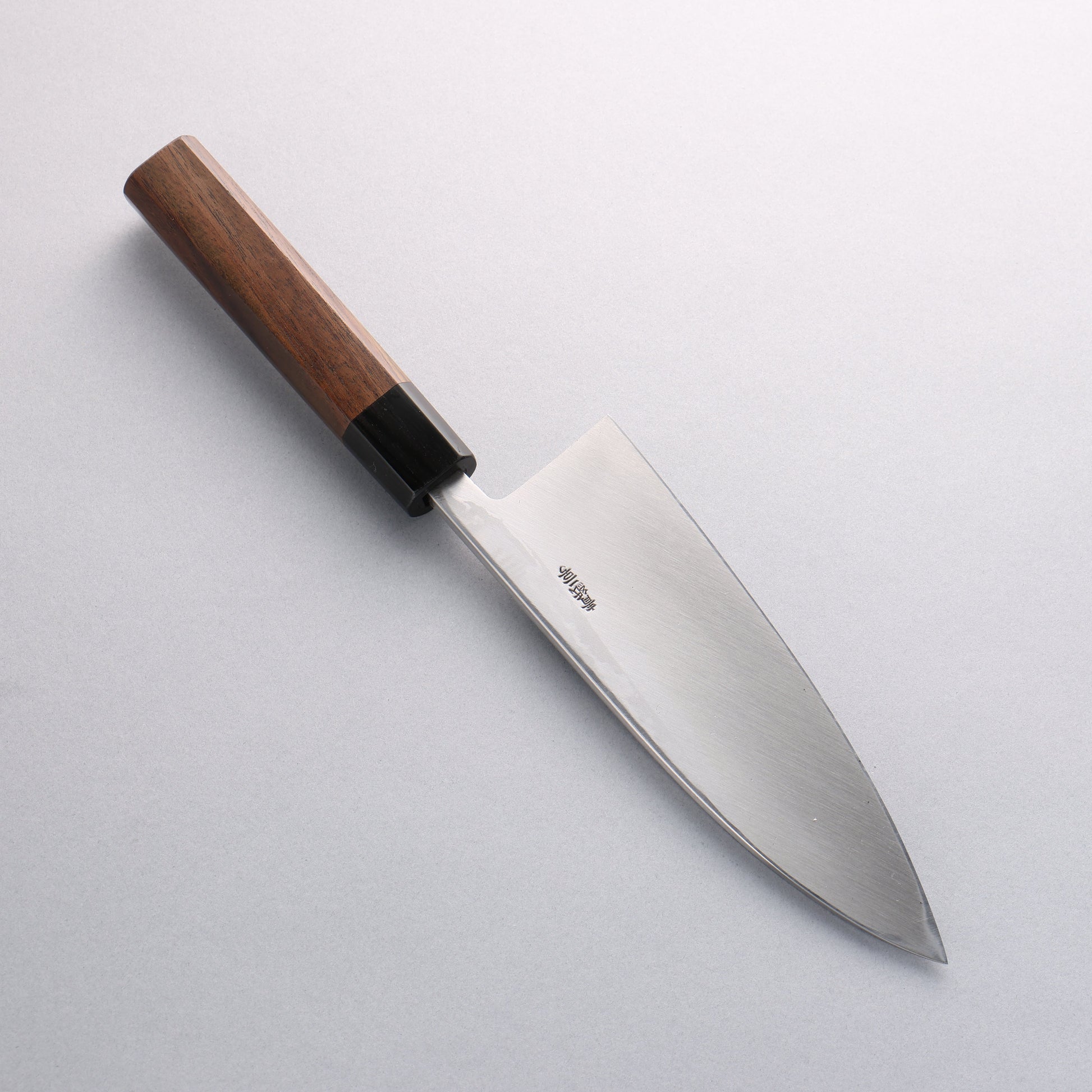 北岡 英雄 青ニ鋼 ダマスカス 出刃包丁 180mm 紫檀柄 - 清助刃物