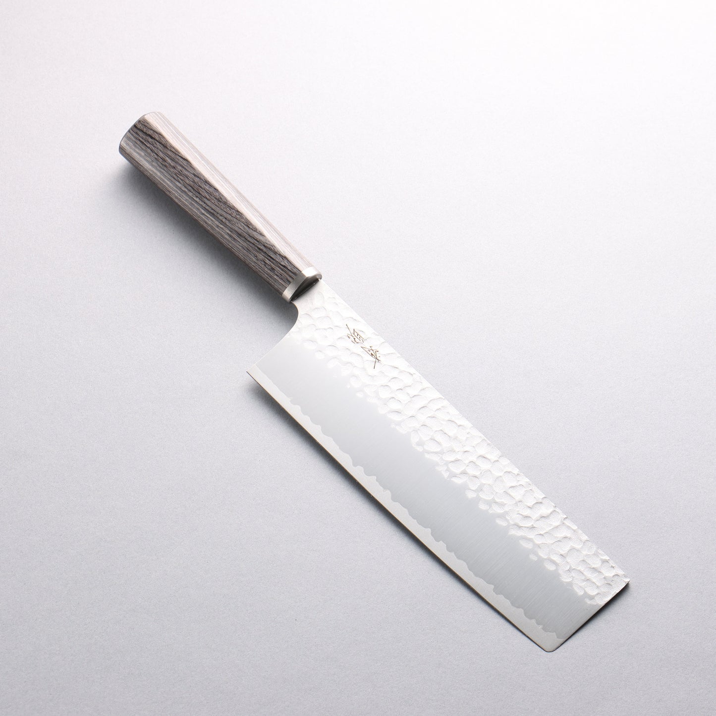 清助 V金10号 鎚目 菜切包丁 180mm チャコール合板柄 - 清助刃物