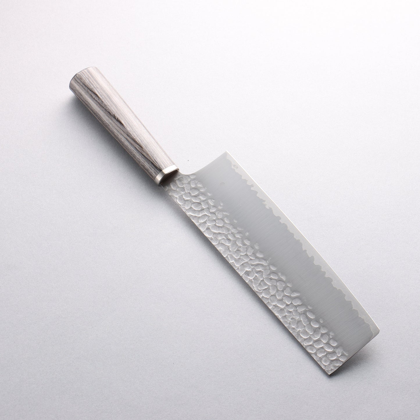 清助 V金10号 鎚目 菜切包丁 180mm チャコール合板柄 - 清助刃物