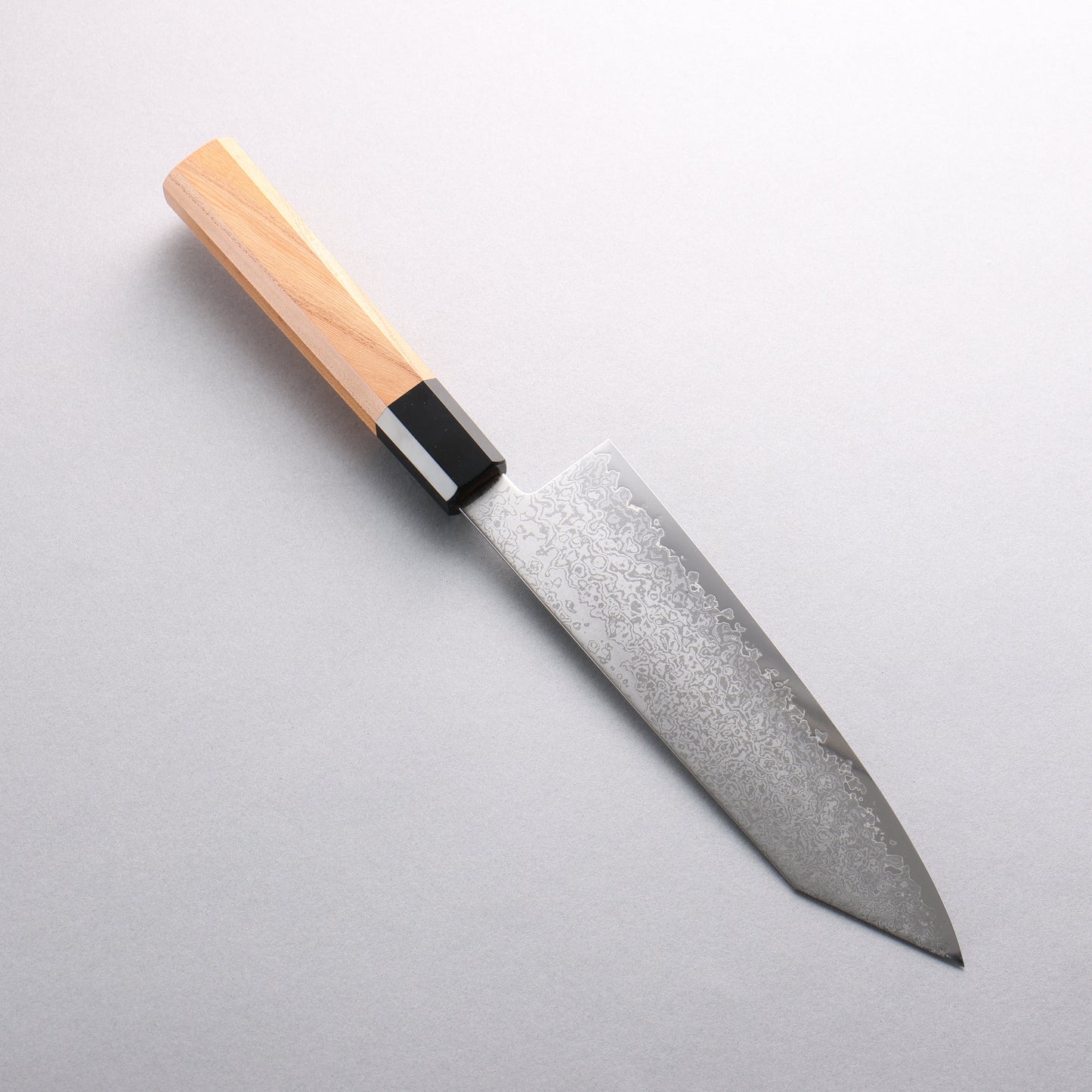 清助 V金10号 ダマスカス 切付三徳包丁 180mm ケヤキ柄 - 清助刃物