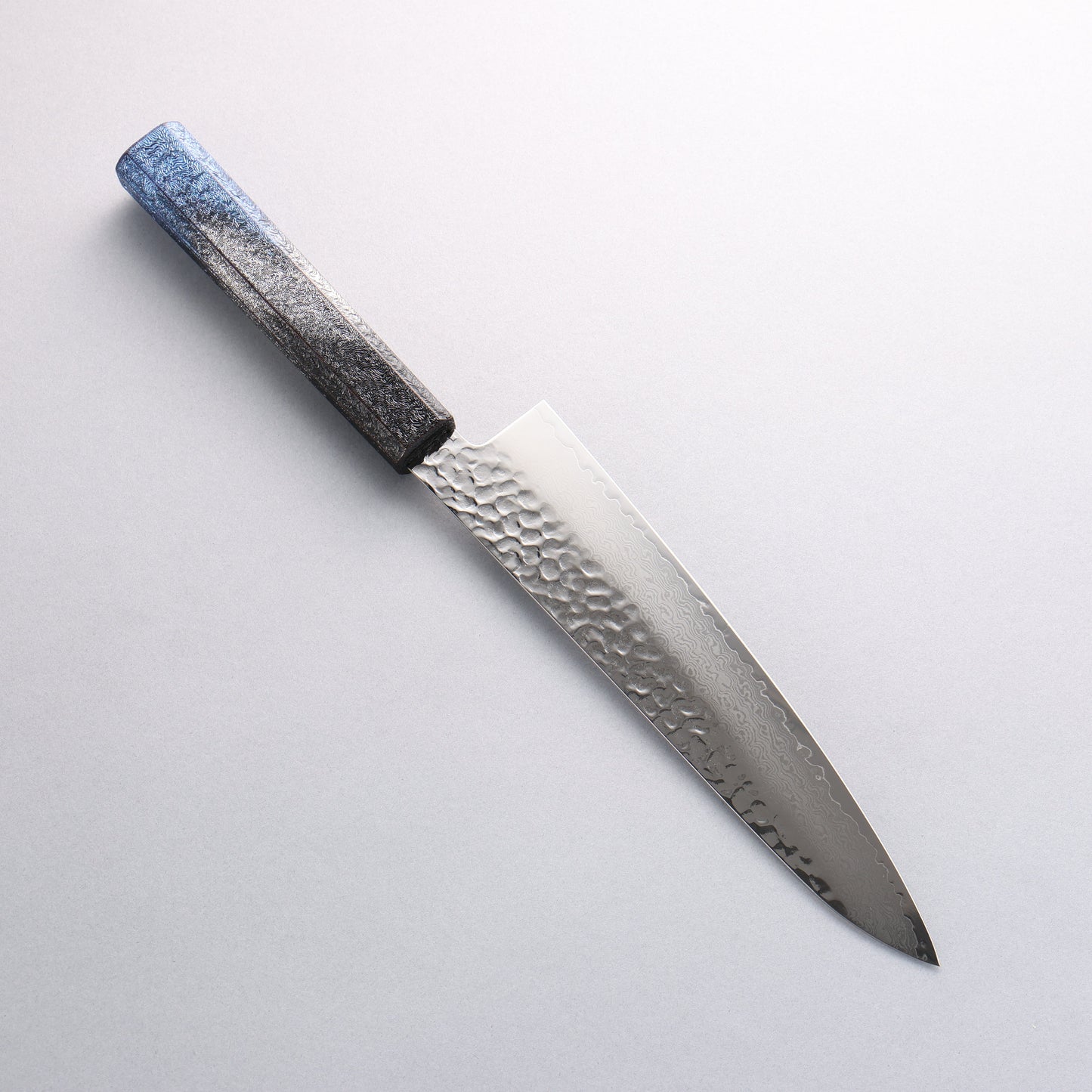 堺 孝行 琳凰 VG10 33層 ダマスカス 牛刀包丁 和包丁 210mm 青漆塗り柄 - 清助刃物