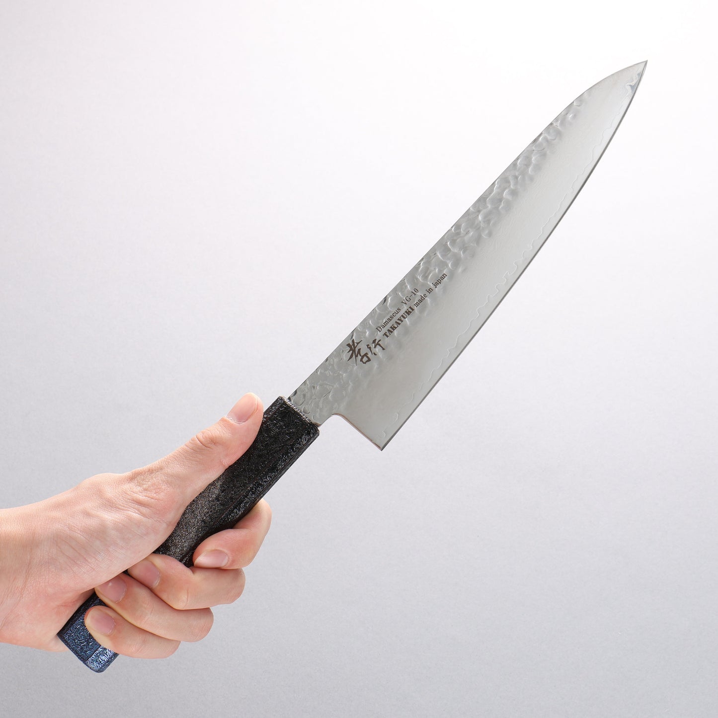 堺 孝行 琳凰 VG10 33層 ダマスカス 牛刀包丁 和包丁 210mm 青漆塗り柄 - 清助刃物