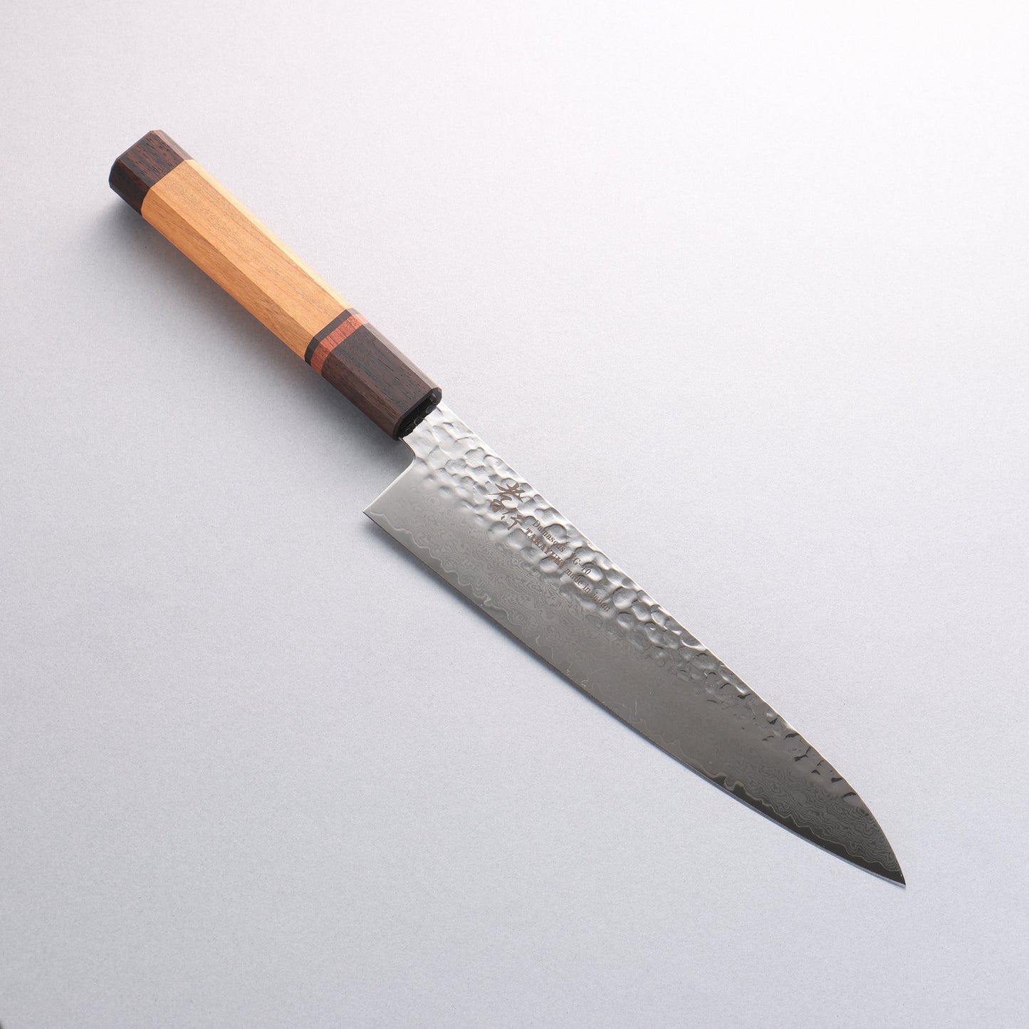 堺 孝行 VG10 33層 ダマスカス 牛刀包丁 和包丁 210mm 山桜 (十二角)柄 - 清助刃物