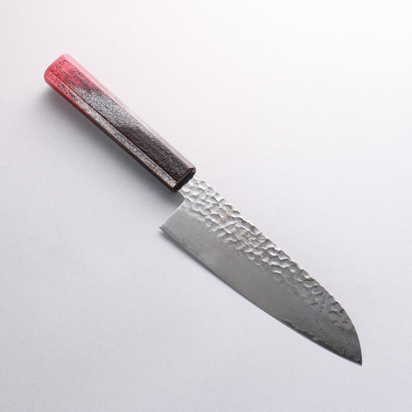堺 孝行 琳凰 VG10 33層 ダマスカス 三徳包丁 和包丁 170mm 赤漆塗り柄 - 清助刃物