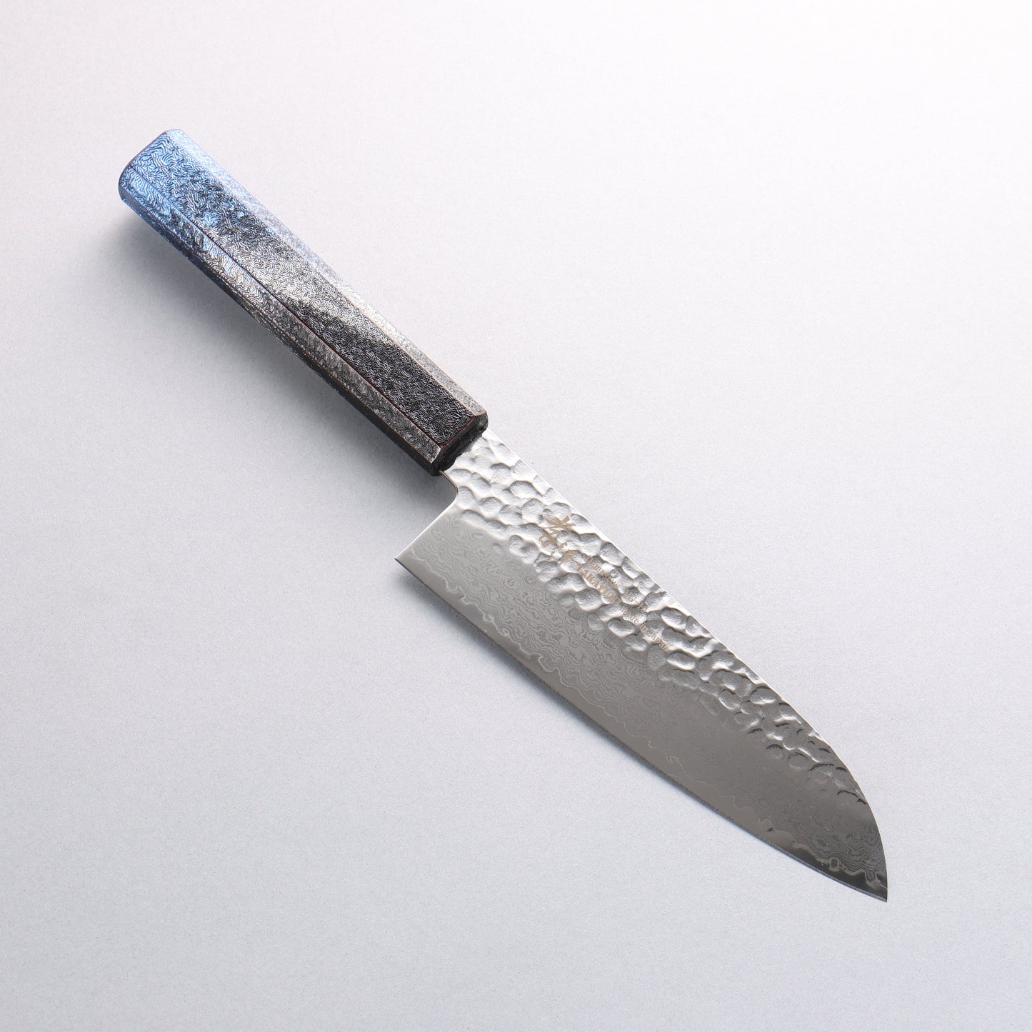 堺 孝行 琳凰 VG10 33層 ダマスカス 三徳包丁 和包丁 170mm 青漆塗り柄 - 清助刃物
