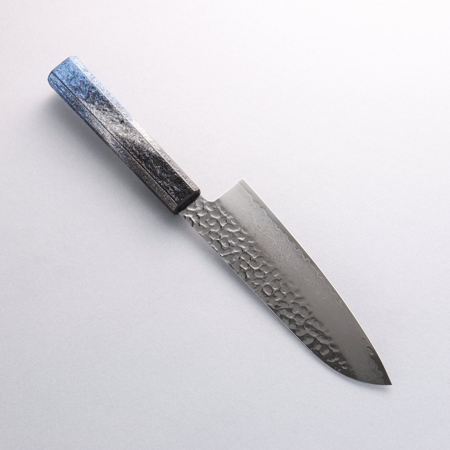 堺 孝行 琳凰 VG10 33層 ダマスカス 三徳包丁 和包丁 170mm 青漆塗り柄 - 清助刃物