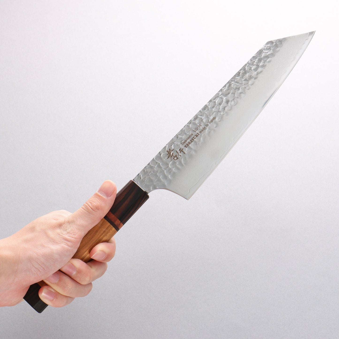 堺 孝行 VG10 33層 ダマスカス 剣型牛刀包丁 和包丁 190mm 山桜 (十二角)柄 - 清助刃物