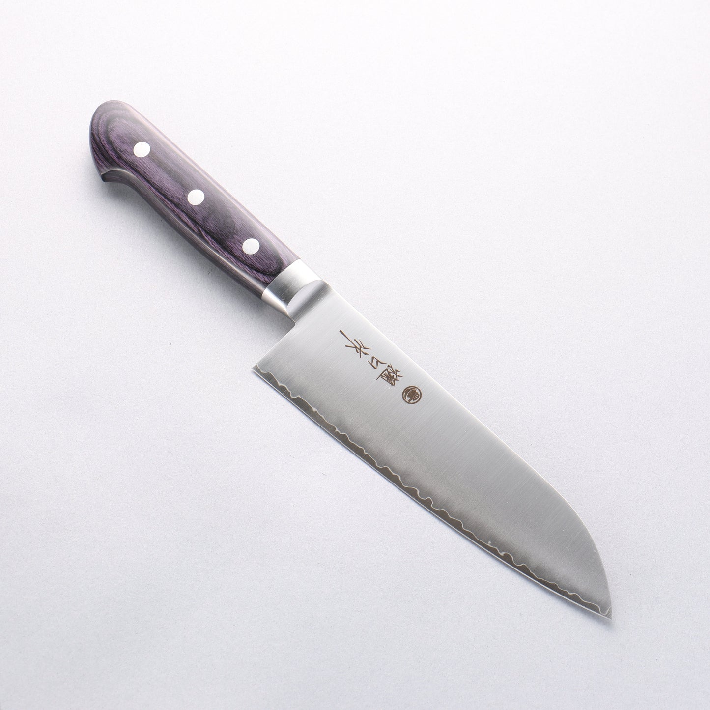 樋口 SG2 三徳包丁 180mm 合板 (紺色)柄 - 清助刃物