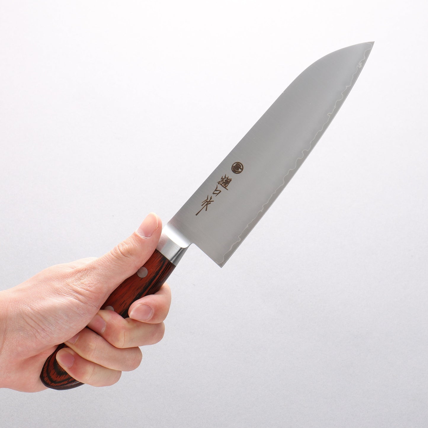 樋口 SG2 三徳包丁 180mm 合板 (スコッチ色)柄 - 清助刃物