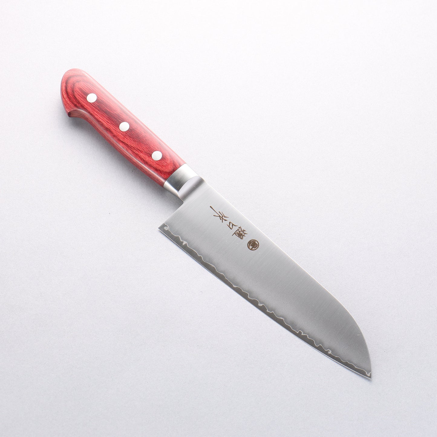 樋口 SG2 三徳包丁 180mm 赤合板柄 - 清助刃物