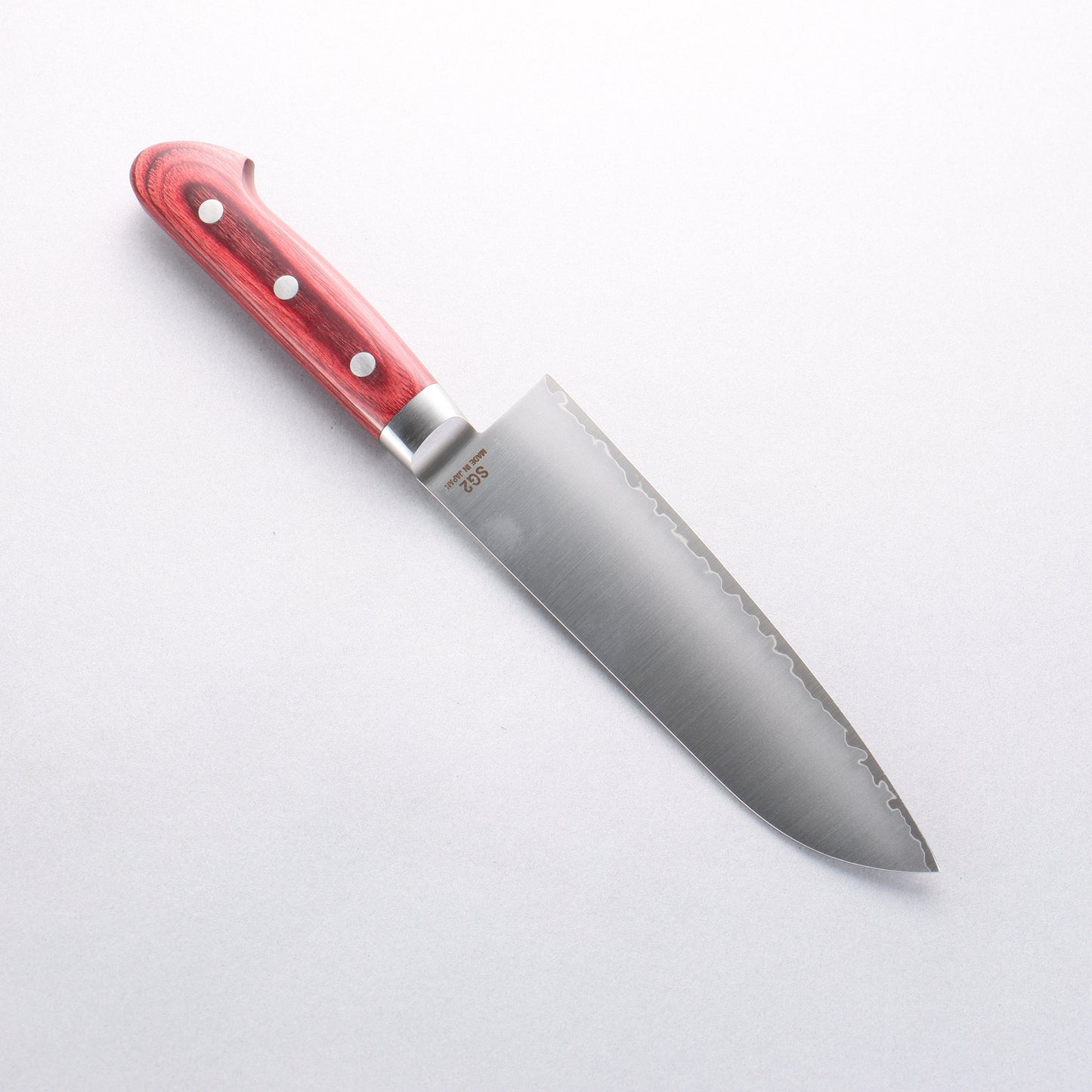 樋口 SG2 三徳包丁 180mm 赤合板柄 - 清助刃物