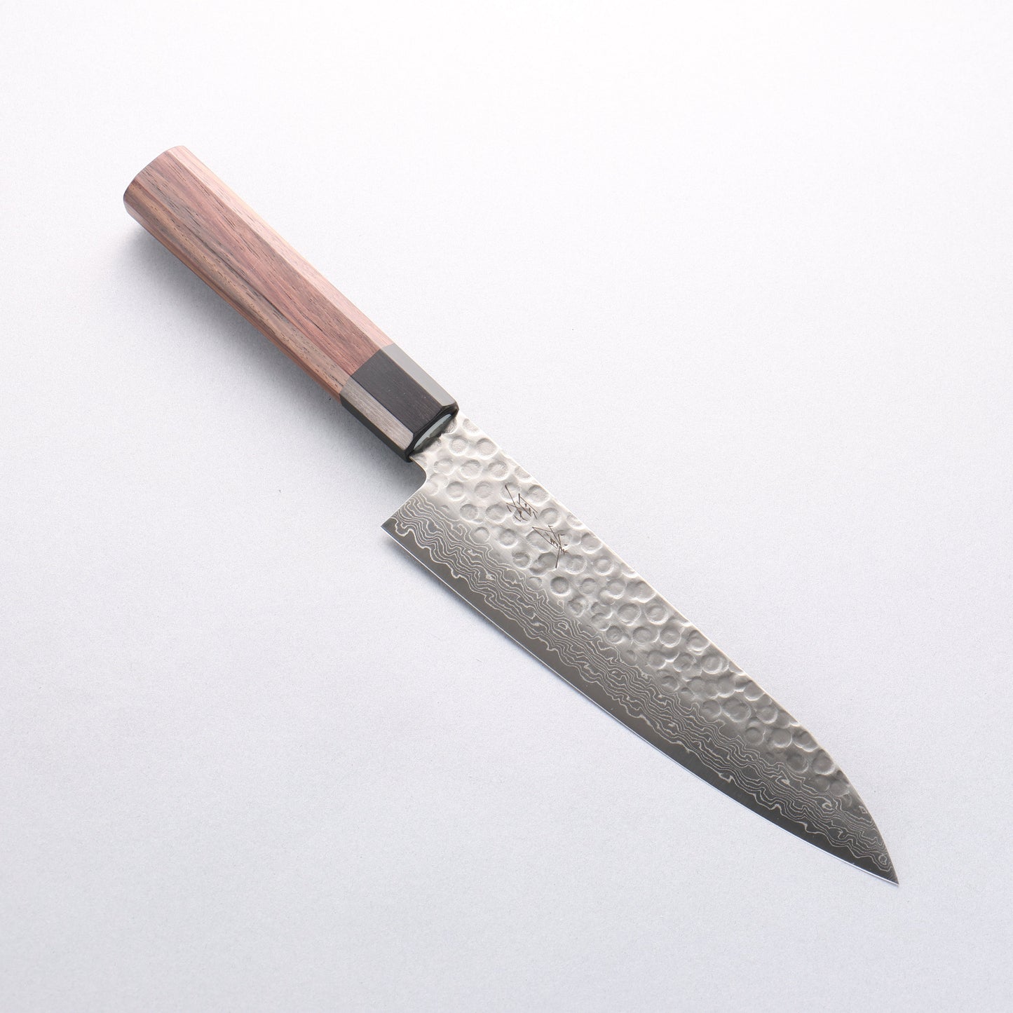 清助 AUS10 45層ダマスカス 牛刀包丁 180mm 紫檀柄 - 清助刃物