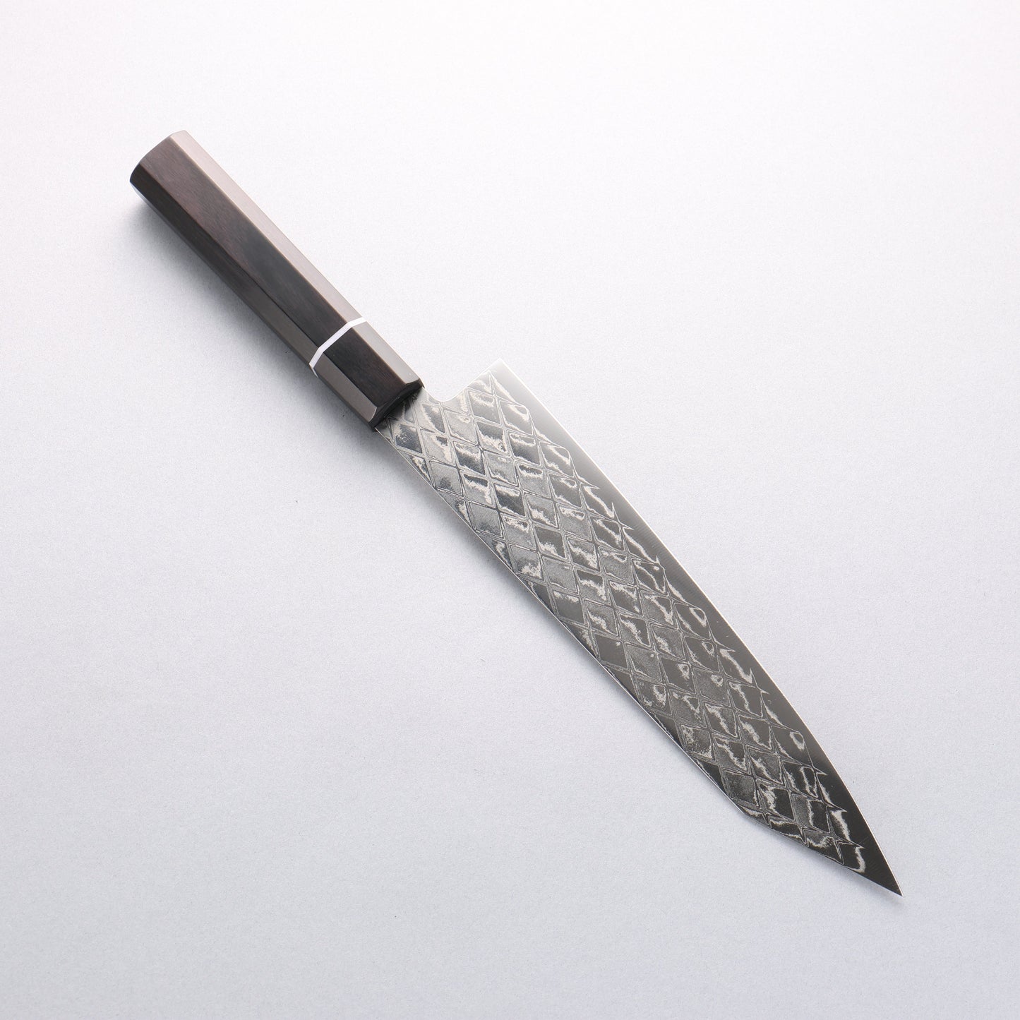 清助 AUS10 ミラークロス 切付牛刀包丁 210mm 黒合板柄 - 清助刃物