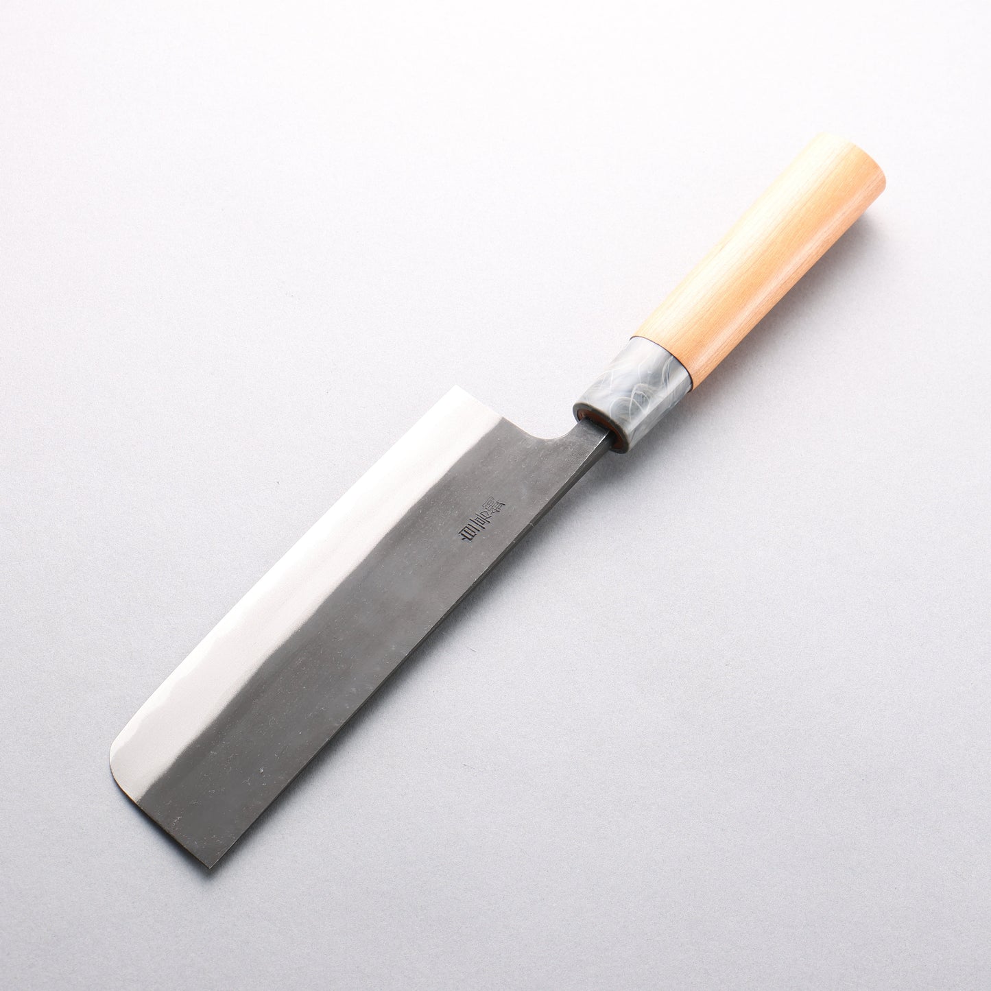 山本 直 白ニ鋼 黒打 菜切包丁 165mm 桜柄 - 清助刃物
