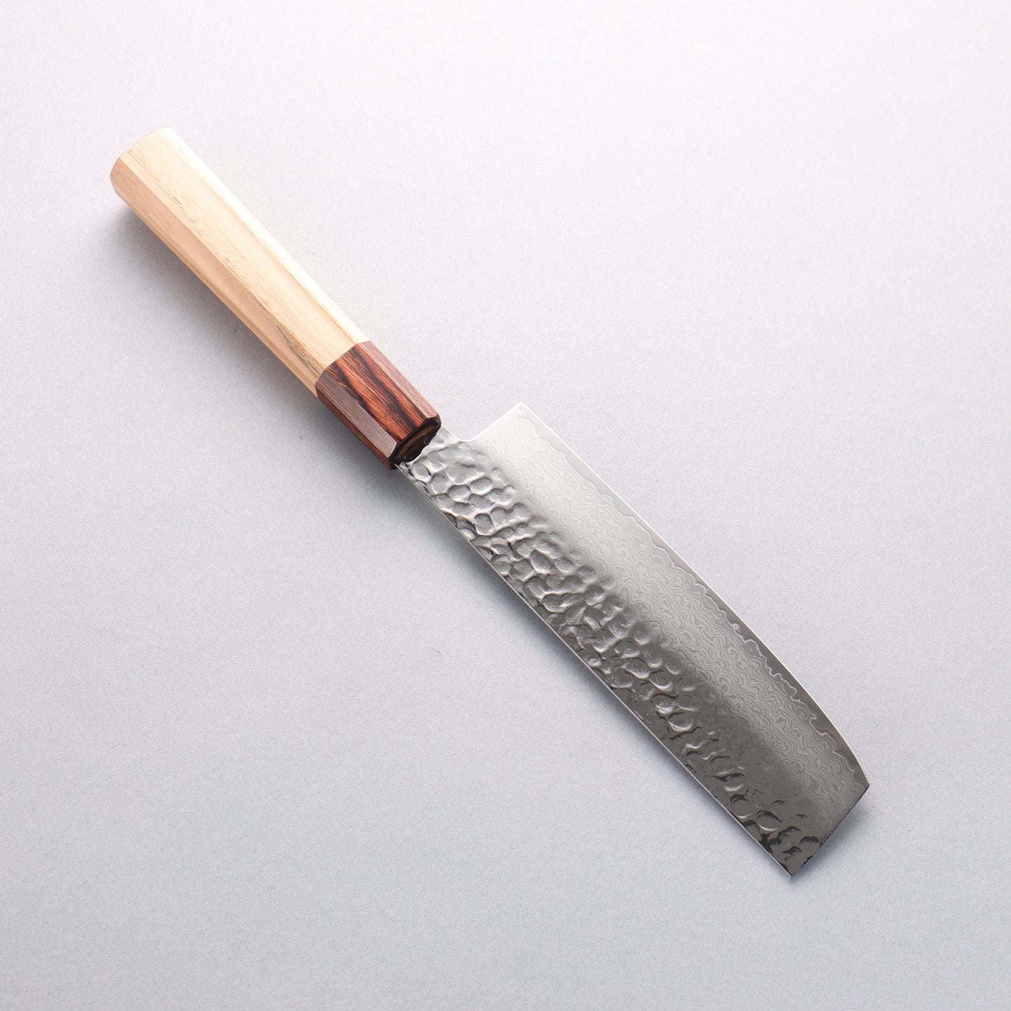 堺 孝行 V金10号 33層ダマスカス 菜切包丁 160mm ケヤキ柄 - 清助刃物