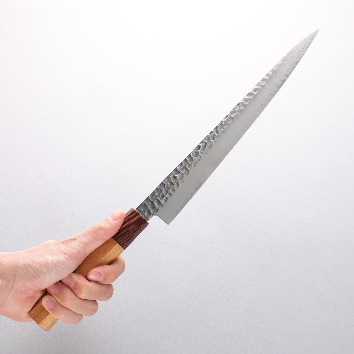 堺 孝行 V金10号 33層ダマスカス 筋引包丁 240mm ケヤキ柄 - 清助刃物