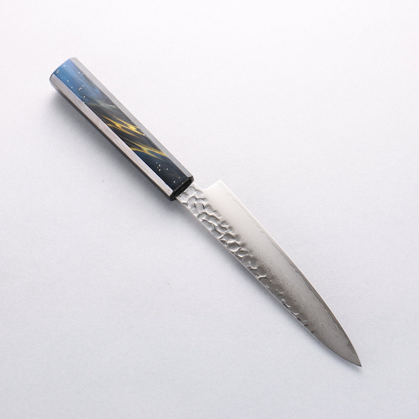 堺 孝行 V金10号 33層ダマスカス ペティーナイフ 150mm 樫の木漆塗り(彩宇)柄 - 清助刃物
