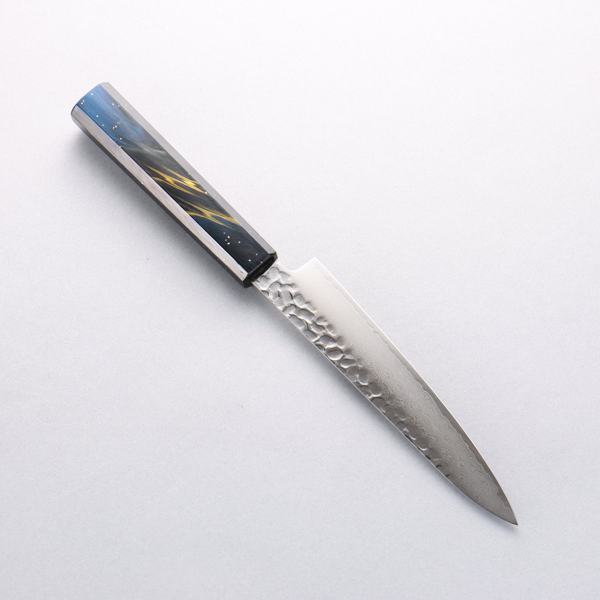 堺 孝行 V金10号 33層ダマスカス ペティーナイフ 150mm 樫の木漆塗り(彩宇)柄 - 清助刃物