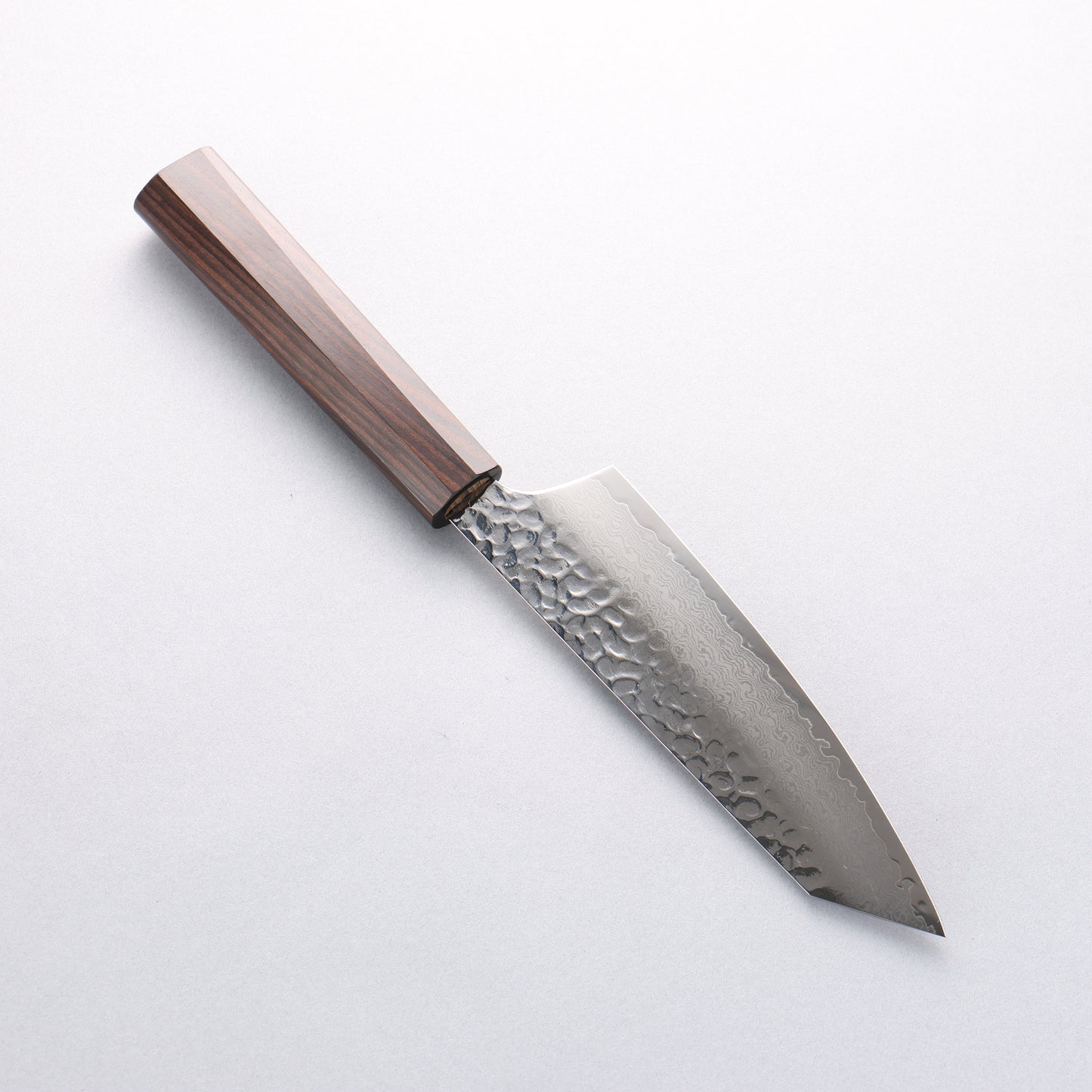 堺 孝行 V金10号 33層ダマスカス 切付三徳包丁 160mm 黒檀 (6角ティアドロップ)柄 - 清助刃物