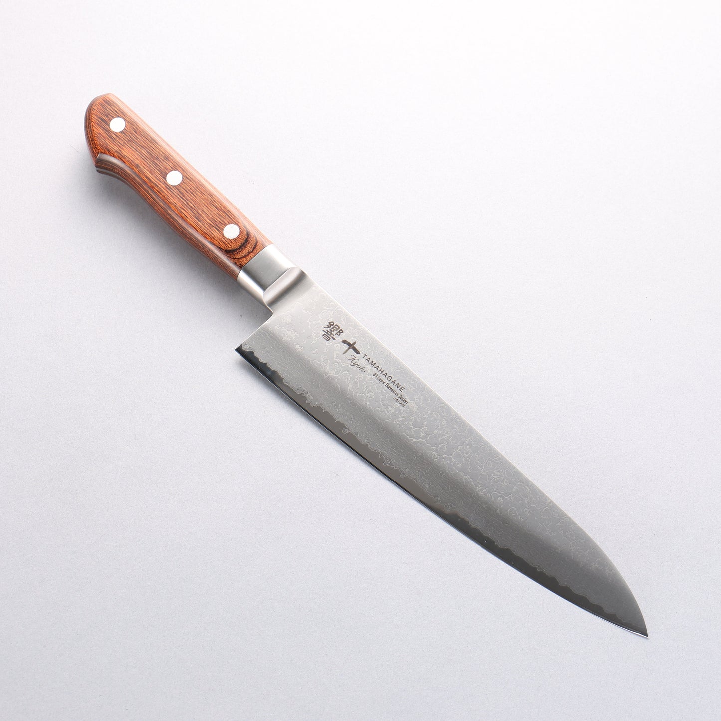 玉鋼 響十 63層 ダマスカス 牛刀包丁 210mm KP-1105 - 清助刃物