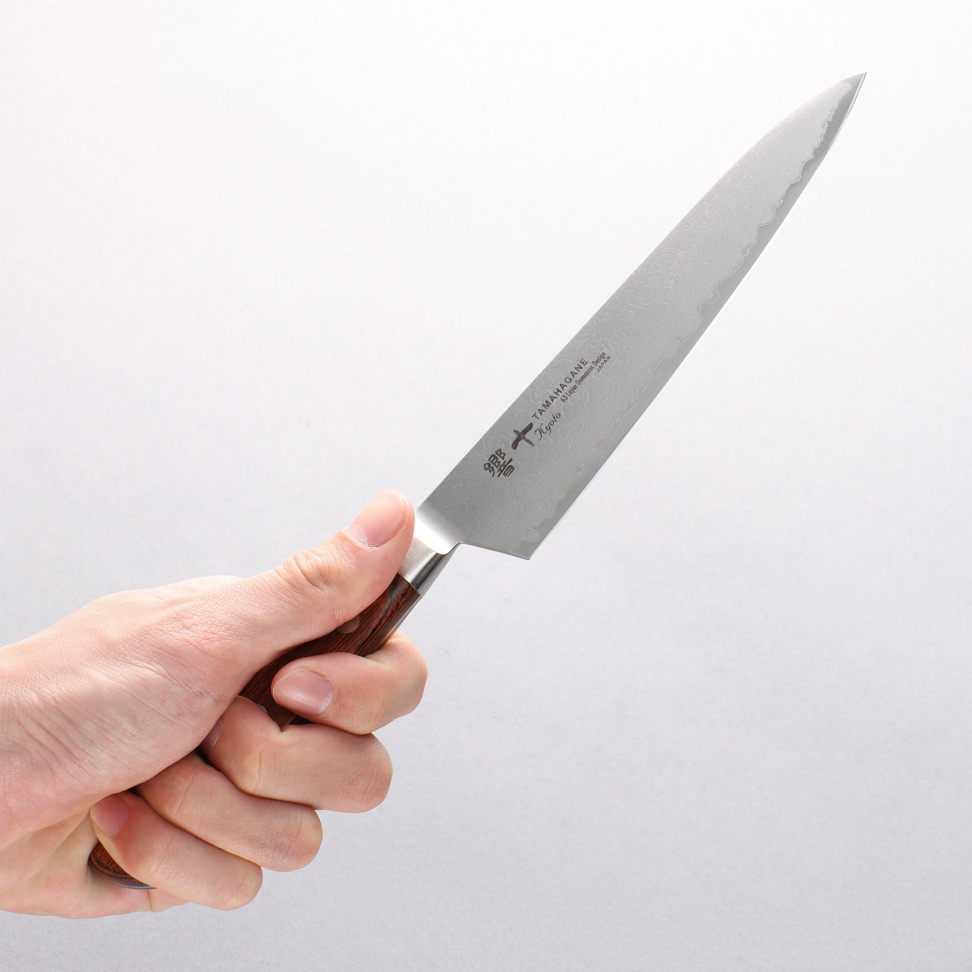玉鋼 響十 63層 ダマスカス ペティーナイフ 150mm KP-1107 - 清助刃物