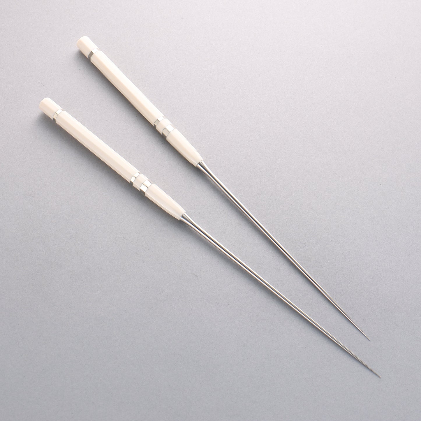 ステンレス鋼 盛箸 イミテーション象牙柄 180mm - 清助刃物