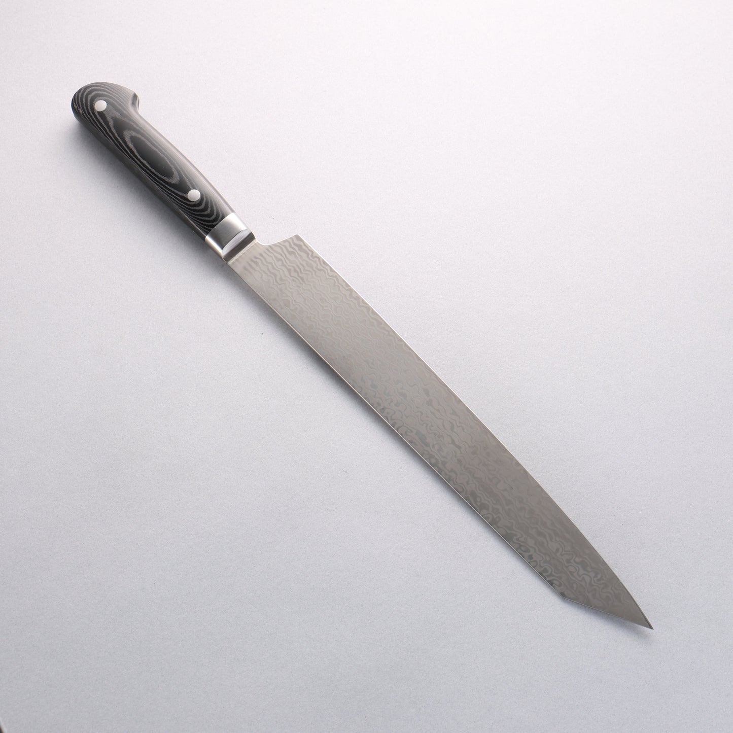堺 孝行 コアレス ダマスカス 剣型柳刃包丁 260mm 黒マイカルタ柄 - 清助刃物