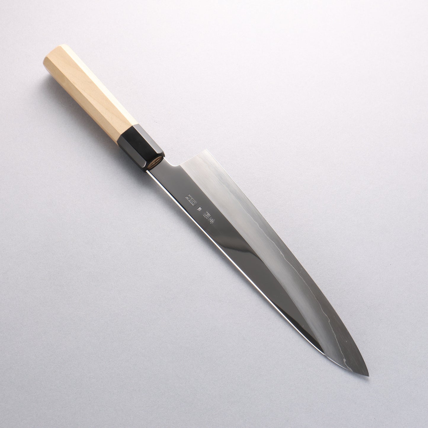 重陽 銀三鋼 鏡面仕上げ 牛刀包丁 240mm 朴柄 - 清助刃物