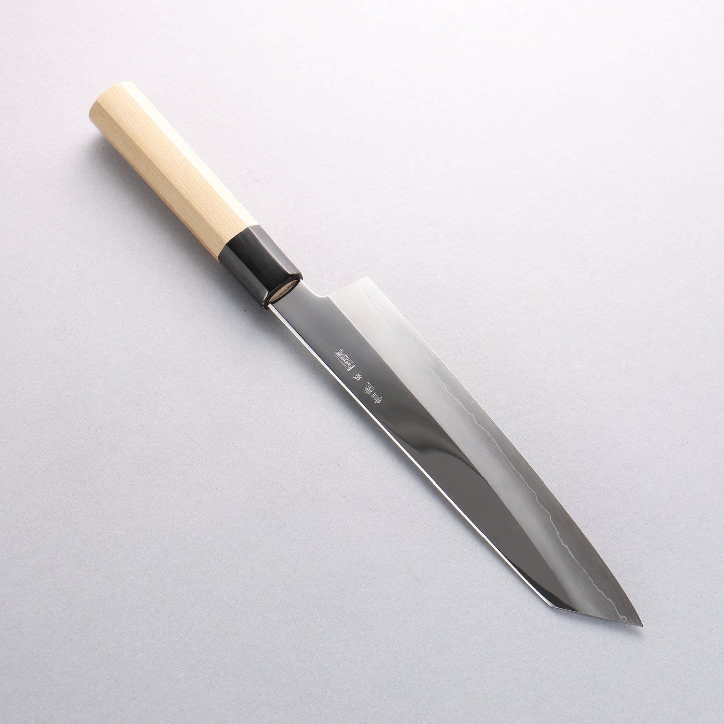 重陽 銀三鋼 鏡面仕上げ 切付牛刀包丁 210mm 朴柄 - 清助刃物