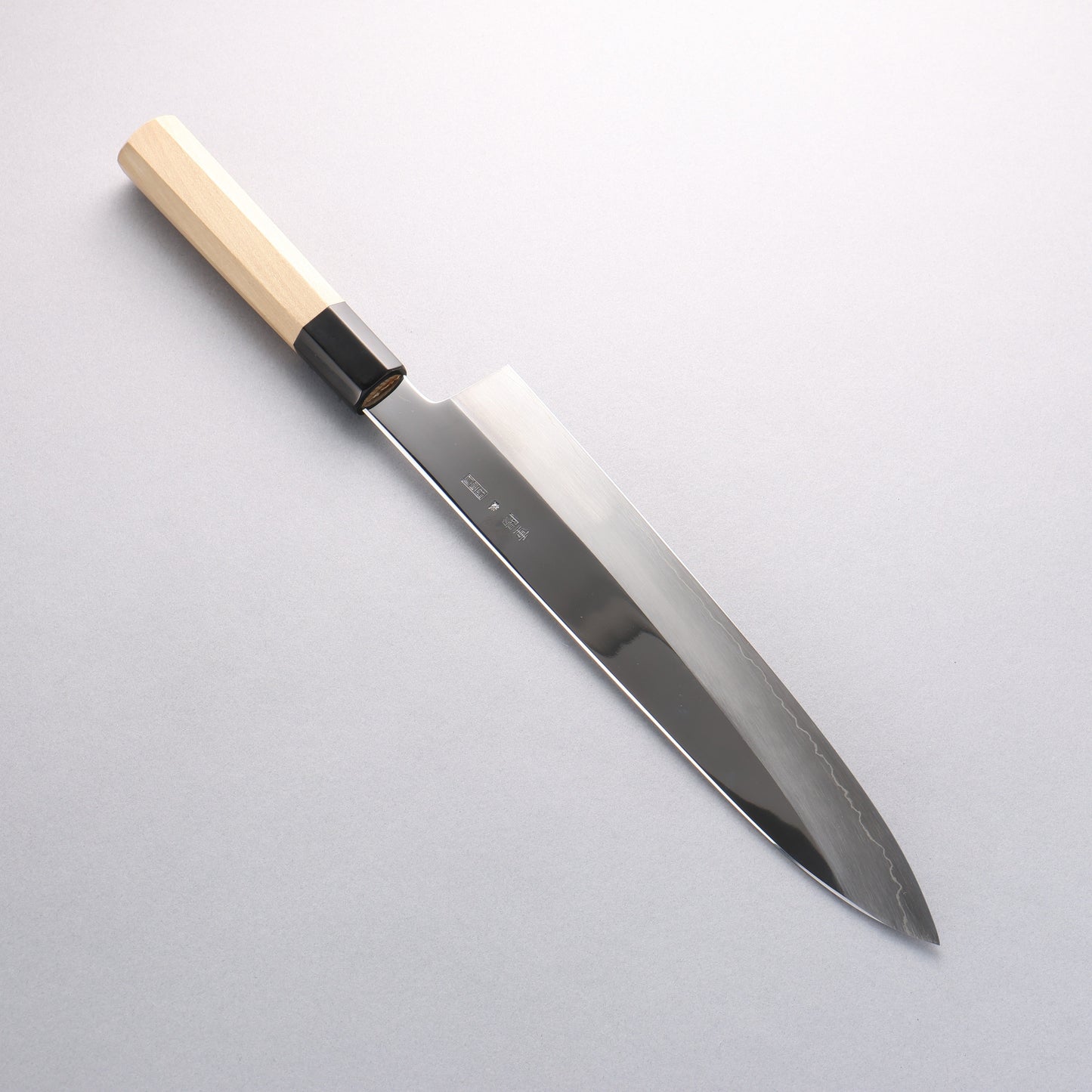 重陽 銀三鋼 鏡面仕上げ 牛刀包丁 270mm 朴柄 - 清助刃物