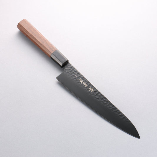 堺 孝行 黒影 V金10号 鎚目 テフロン加工 牛刀包丁 210mm ウエンジ柄 - 清助刃物