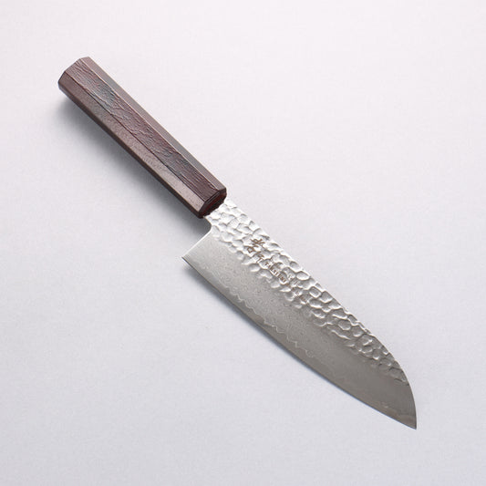 堺 孝行 なないろ VG10 33層 三徳包丁 180mm ABS樹脂(溜べっ甲)柄 - 清助刃物