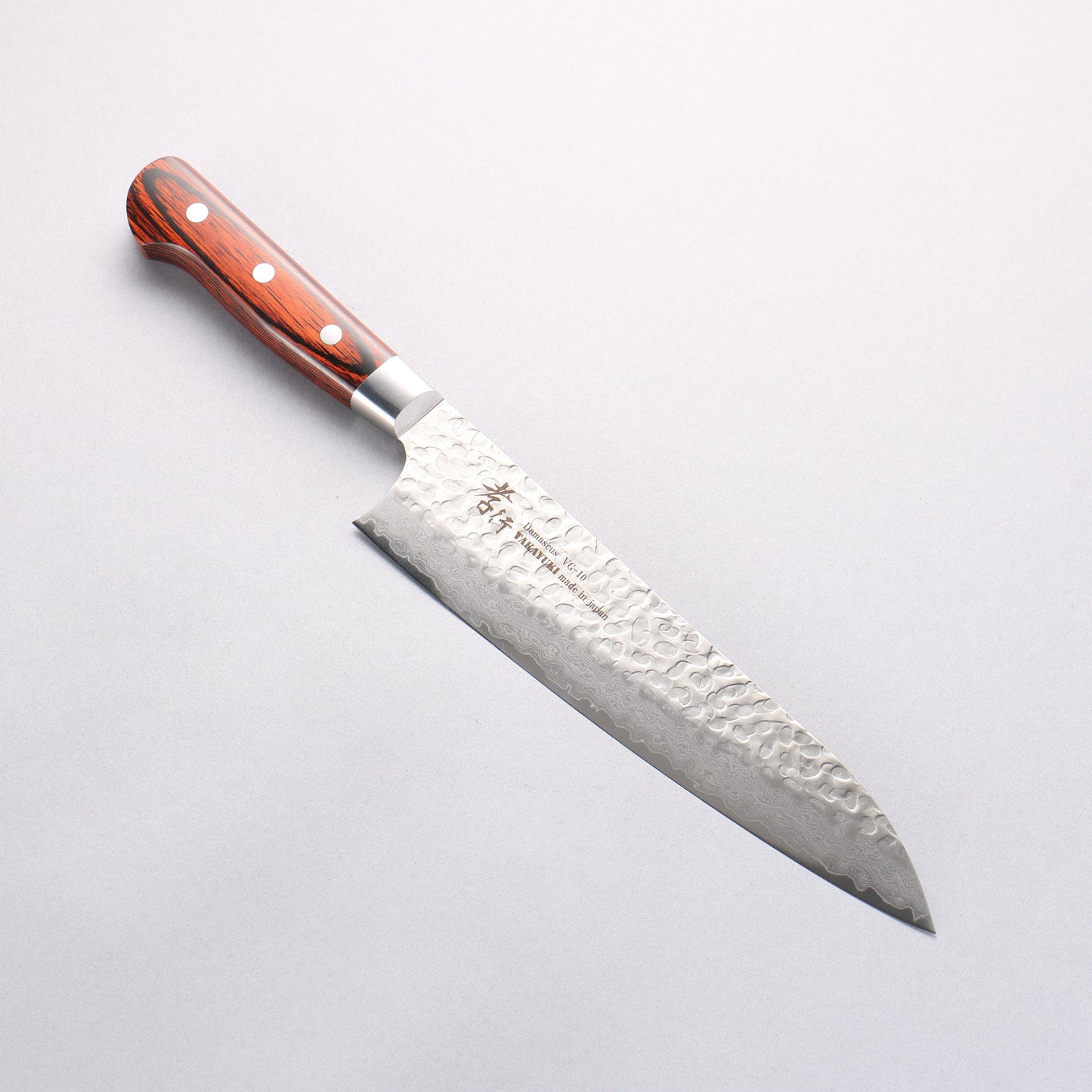 堺 孝行 VG10 33層 ダマスカス 牛刀包丁 210mm マホガニー柄 - 清助刃物