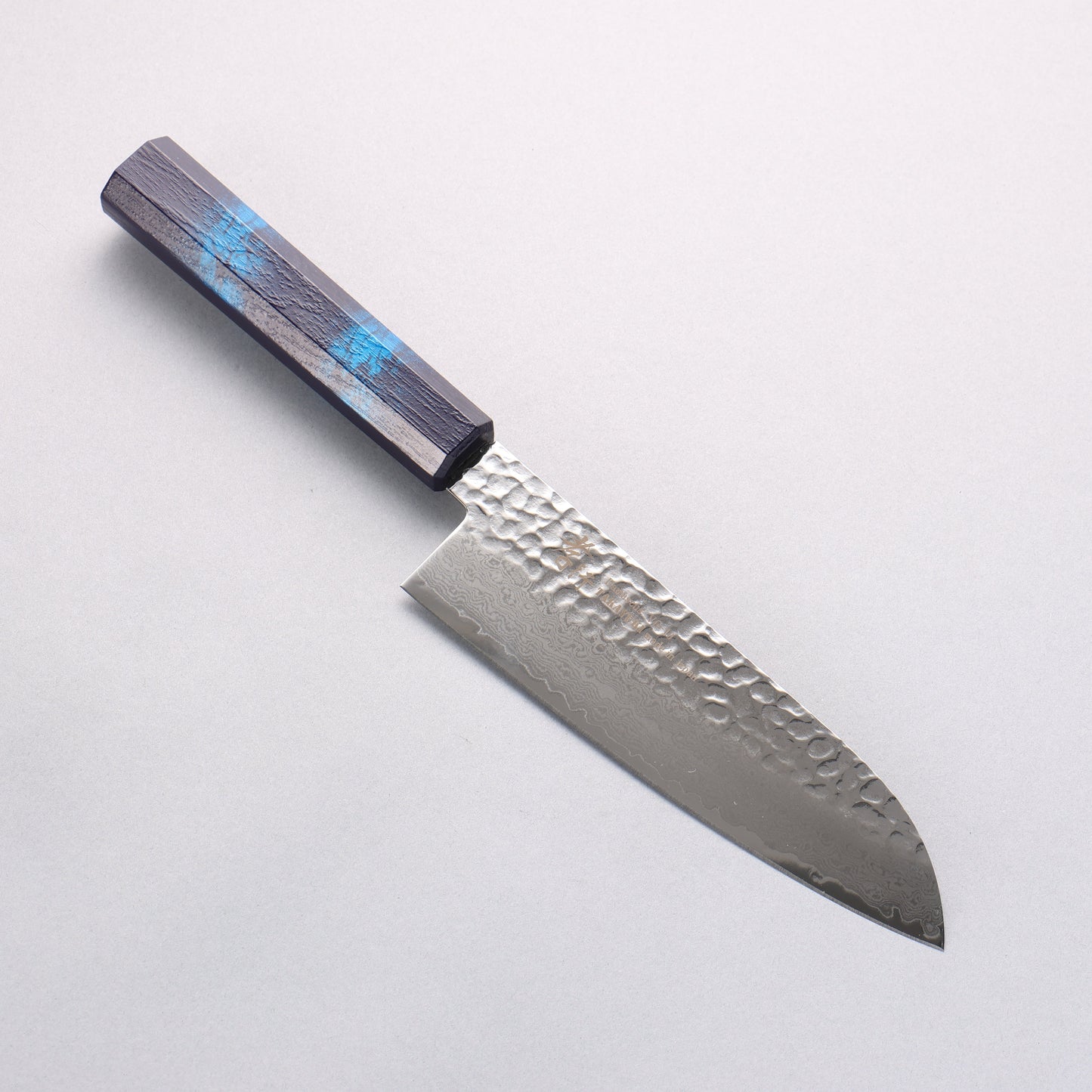 堺 孝行 なないろ VG10 33層 三徳包丁 180mm ABS樹脂(群青べっ甲)柄 - 清助刃物