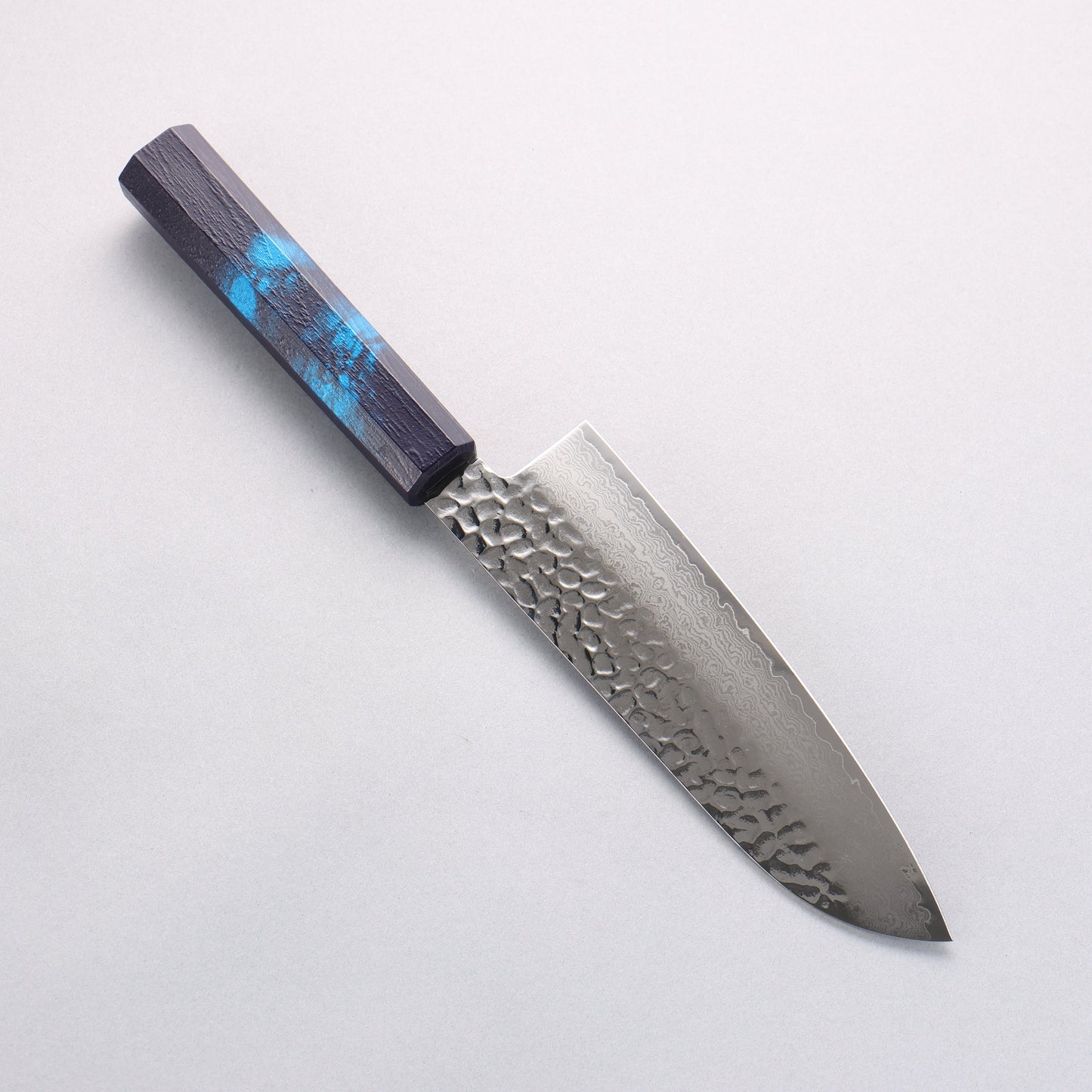堺 孝行 なないろ VG10 33層 三徳包丁 180mm ABS樹脂(群青べっ甲)柄 - 清助刃物